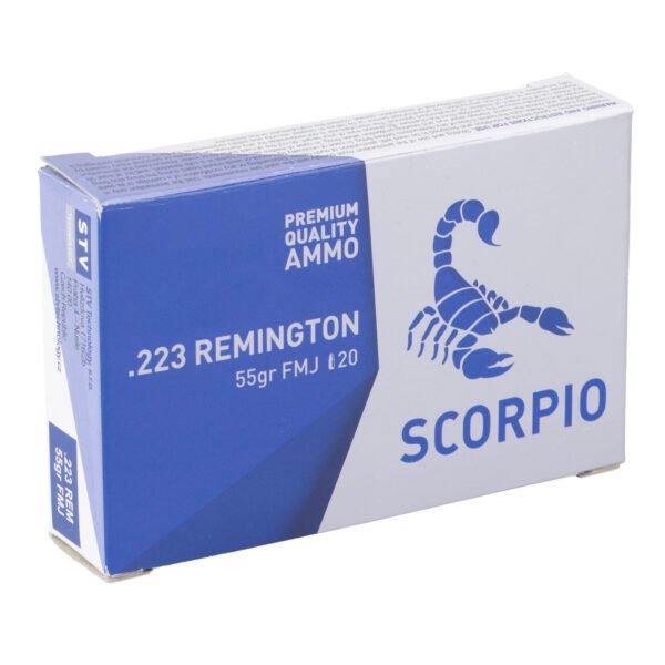 STV Technology, Scorpio Ammo, 223 Remington, 55 Grain, Full Metal Jacket, 20 Round Box