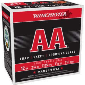 Winchester Ammunition, AA Target, 12 Gauge, 2.75", #7.5, 2 3/4 Dram, 1.125 oz
