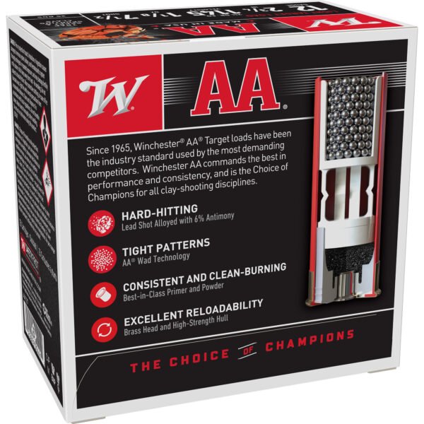 Winchester Ammunition, AA Target, 12 Gauge, 2.75", #7.5, 2 3/4 Dram, 1.125 oz