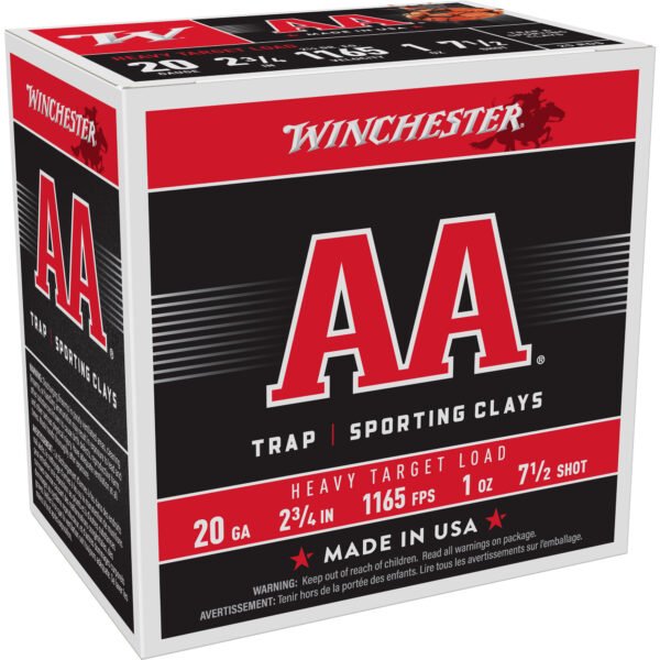 Winchester Ammunition, AA Target, 20 Gauge, 2.75", #7.5, 2.5 Dram, 1 oz