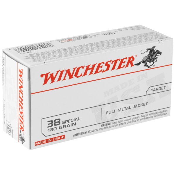 WNQ4171BX_2_HR Winchester Ammunition, USA, 38 Special, 130 Grain, Full Metal Jacket