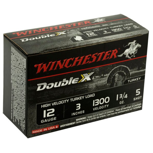 Winchester Ammunition, Double X High Velocity, Turkey, 12 Gauge, 3", #5, 1.75oz