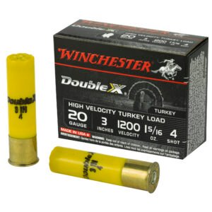 Winchester Ammunition, Double X High Velocity, Turkey, 20 Gauge, 3", #4, 1 5/16oz, 10 Round Box