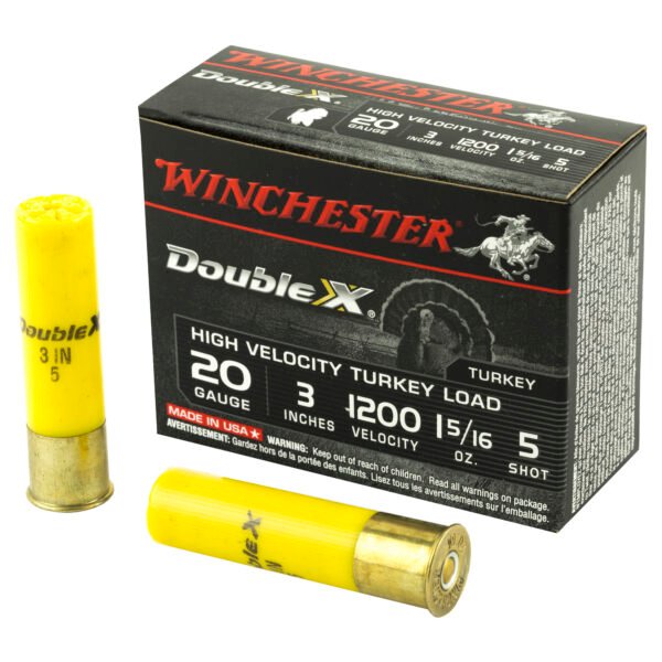 Winchester Ammunition, Double X High Velocity, Turkey, 20 Gauge, 3", #5, 1-5/16 oz., Shotshell, 10 Round Box