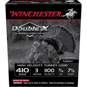 Winchester Ammunition, High Velocity Turkey Load, 410 Bore, 3", #7.5, 3/4 oz.