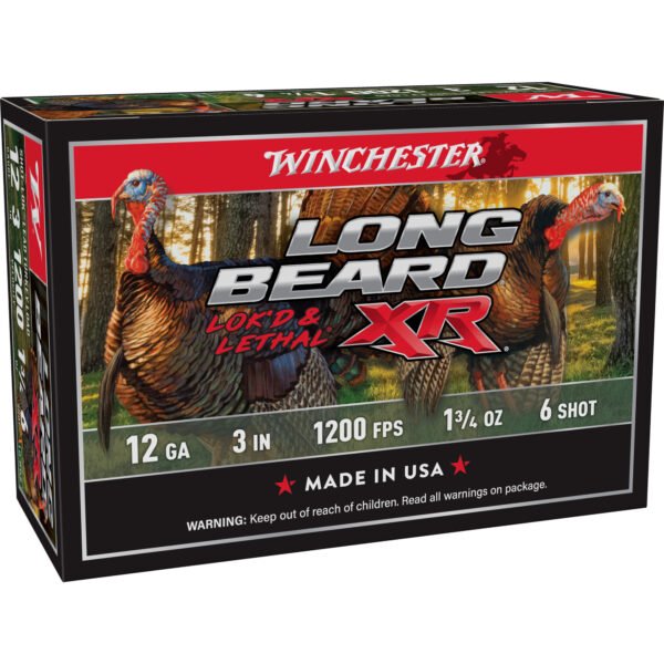 WNSTLB1236_1_HR Winchester Ammunition, Long Beard XR, 12 Gauge, 3" Chamber, #6, 1.75 oz