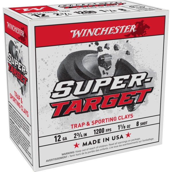 Winchester Ammunition, Shotshell, 12 Gauge 2.75", #8 1 1/8oz