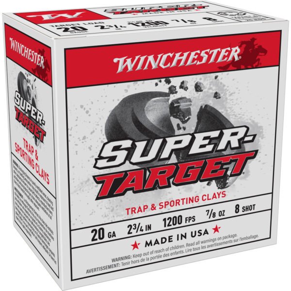 Winchester Ammunition, Super Target, 20 Gauge 2.75", #8, 7/8 oz
