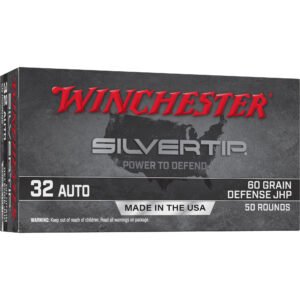 Winchester Ammunition, Silvertip, 32 Auto, 60 Grain, Jacketed Hollow Point