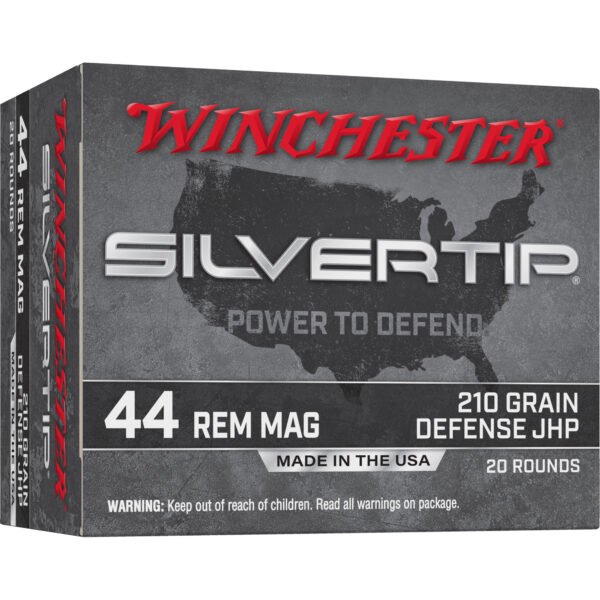 Winchester Ammunition, Silvertip, 44 Magnum, 210 Grain, Jacketed Hollow Point