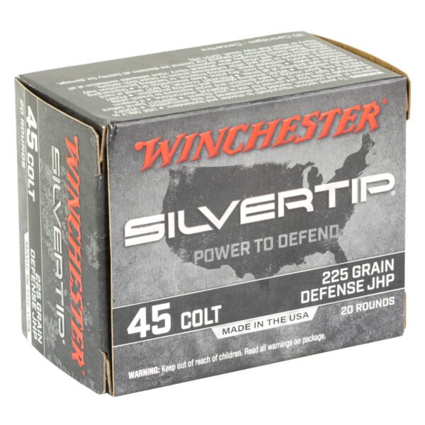 Winchester Ammunition, Silvertip, 45 Colt, 225 Grain, Jacketed Hollow Point Bullet