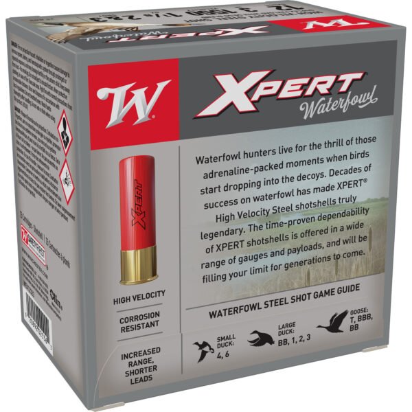 Winchester Ammunition, Super-X XPERT HV, 12 Gauge 3", #2 Shot, 1 1/8 oz, Steel Shot, 25 Round Box
