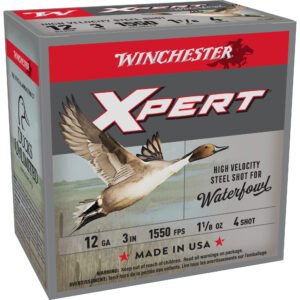 WNWEX1234_1_HR Winchester Ammunition, Xpert HI-Velocity Steel, 12 Gauge, 3", #4, 1 1/8 oz., 25 Round Box