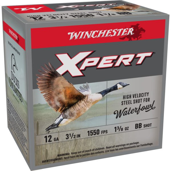 WNWEX12LBB_1_HR Winchester Ammunition, Xpert HI-Velocity Steel, 12 Gauge, 3.5", #BB, 1 3/8 oz, Steel Shot, Lead Free