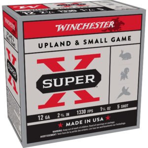Winchester Ammunition, Super-X Upland, 12 Gauge 2.75", #5 Shot, 1 1/4 oz