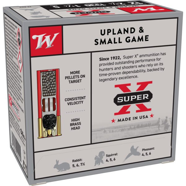 Winchester Ammunition, Super-X Upland, 12 Gauge 2.75", #5 Shot, 1 1/4 oz