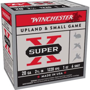 Winchester Ammunition, Super-X, 20 Gauge, 2.75" Chamber #6, 2 3/4 Dram, 1 oz.