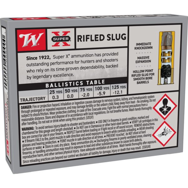 Winchester Ammunition, Super-X, 20 Gauge, 2.75", 0.75 oz., Slug, 5 Round Box