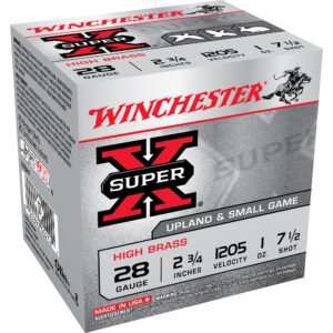 Winchester Ammunition, SUPER-X Upland, Highbrass, 28 Gauge 2.75", #7.5, 1 oz, Shotshell, 25 Round Box