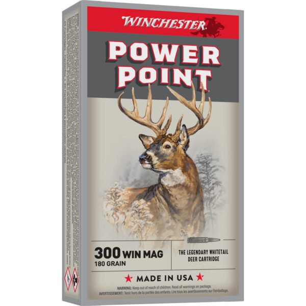Winchester Ammunition, Super-X, 300 WIN MAG, 180 Grain, Power Point