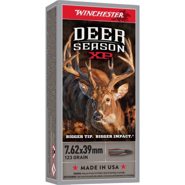 Winchester Ammunition, Deer Season, 762X39, 123 Grain, Poly Tip, 20 Round Box