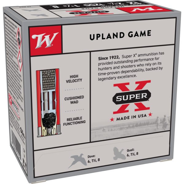 Winchester Ammunition, Super-X, 12 Gauge, 2.75", Heavy Game Load, #8, 1.125 oz., Shotshell, 25 Round Box