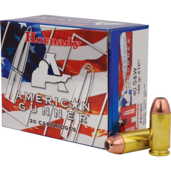 Hornady, American Gunner - 40 S&W, 180 GR, XTP, 950 FPS, 20 Round Box
