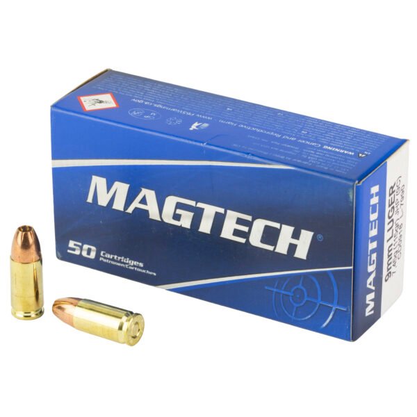 Magtech, Sport Shooting, 9MM, 115 Grain, Jacketed Hollow Point, 50 Round Box