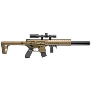 Sig Sauer, MCX, CO2 Rifle, 177PEL, 685 Feet Per Second, 18" Barrel, Flat Dark Earth, Includes 1-4x24mm Scope, 30Rd
