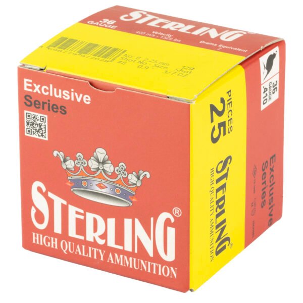 Sterling, Exclusive Series, 410 Gauge, 2.5", #8, 3/7 oz, Shot Shell, 25 Round Box