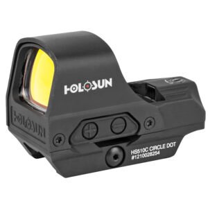 Holosun Technologies, Open Reflex, 2MOA Dot or 2MOA Dot with 65MOA Circle, Solar with Internal Battery