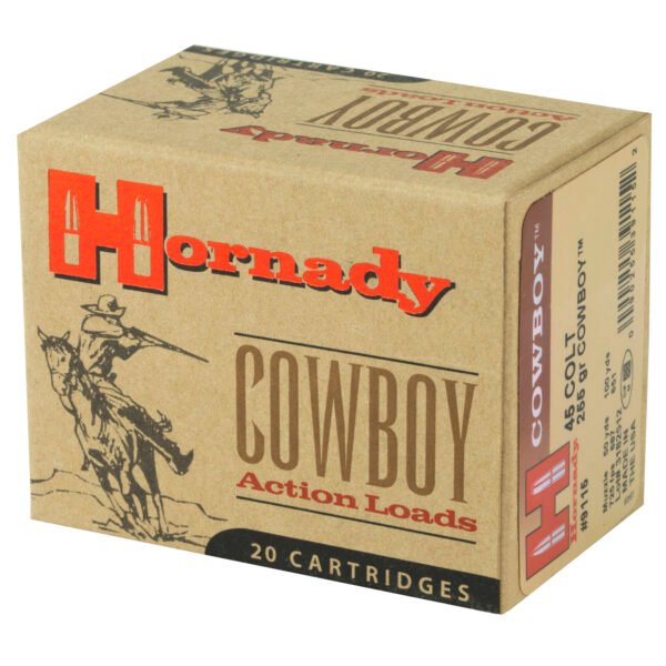 Hornady, Custom, Cowboy, 45 Colt, 255 Grain, Lead Flat Nose