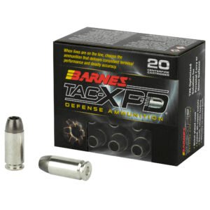BB21554_1_HR Barnes, TAC-XPD, 40S&W, 140 Grain, TAC-XP, Hollow Point, Lead Free, 20 Round Box