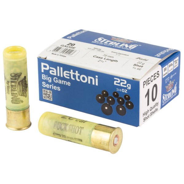 Sterling, Big Game Series, 20 Gauge, 2.75", 00 Buckshot, 6/8 oz