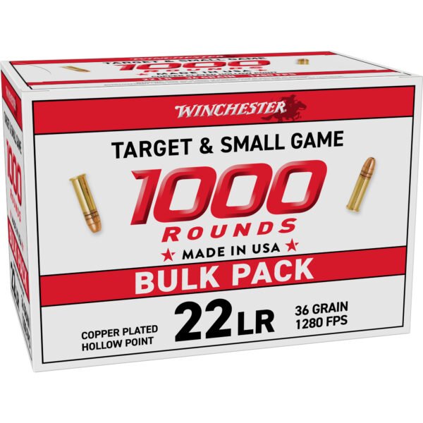 Winchester Ammunition, USA WHITE BOX, 22 LR, 36 Grain, Hollow Point