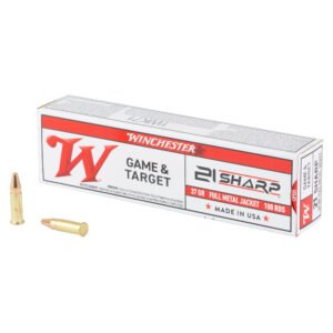 WNUSA21_1_HR Winchester Ammunition, Game & Target, 21 SHARP, 37 Grain, Full Metal Jacket